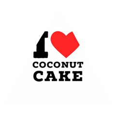 I Love Coconut Cake Wooden Puzzle Triangle by ilovewhateva