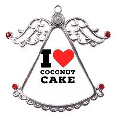 I Love Coconut Cake Metal Angel With Crystal Ornament by ilovewhateva