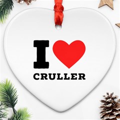 I Love Cruller Ornament (heart) by ilovewhateva