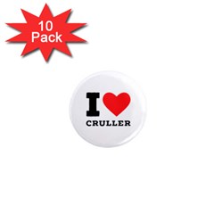 I Love Cruller 1  Mini Magnet (10 Pack)  by ilovewhateva