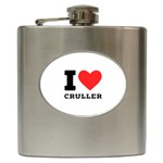 I love cruller Hip Flask (6 oz) Front