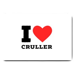 I Love Cruller Large Doormat by ilovewhateva