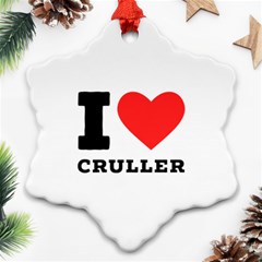 I Love Cruller Ornament (snowflake) by ilovewhateva