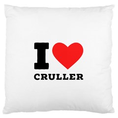 I Love Cruller Standard Premium Plush Fleece Cushion Case (one Side) by ilovewhateva