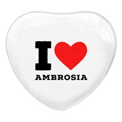 I Love Ambrosia Heart Glass Fridge Magnet (4 Pack) by ilovewhateva