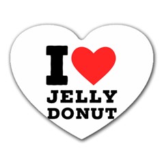 I Love Jelly Donut Heart Mousepad by ilovewhateva