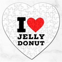 I Love Jelly Donut Jigsaw Puzzle (heart) by ilovewhateva