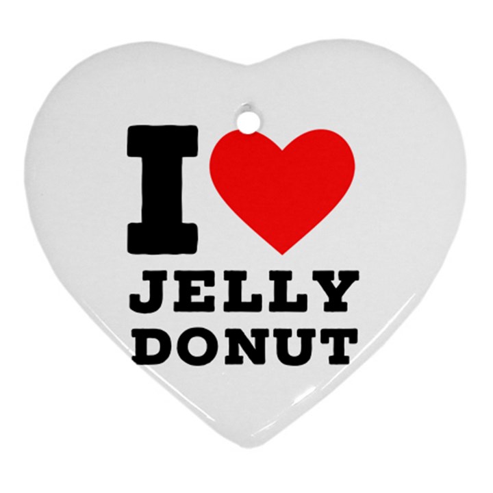 I love jelly donut Heart Ornament (Two Sides)