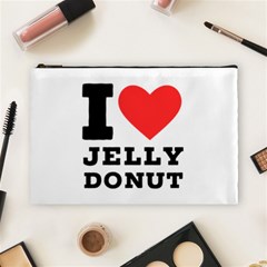 I Love Jelly Donut Cosmetic Bag (large) by ilovewhateva