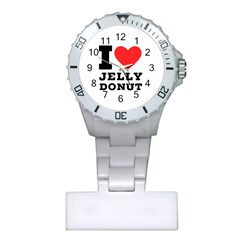 I Love Jelly Donut Plastic Nurses Watch by ilovewhateva