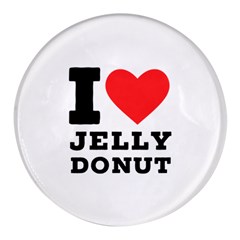 I Love Jelly Donut Round Glass Fridge Magnet (4 Pack) by ilovewhateva