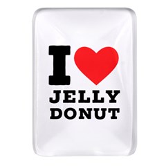 I Love Jelly Donut Rectangular Glass Fridge Magnet (4 Pack) by ilovewhateva