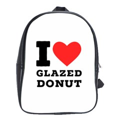 I Love Glazed Donut School Bag (large) by ilovewhateva