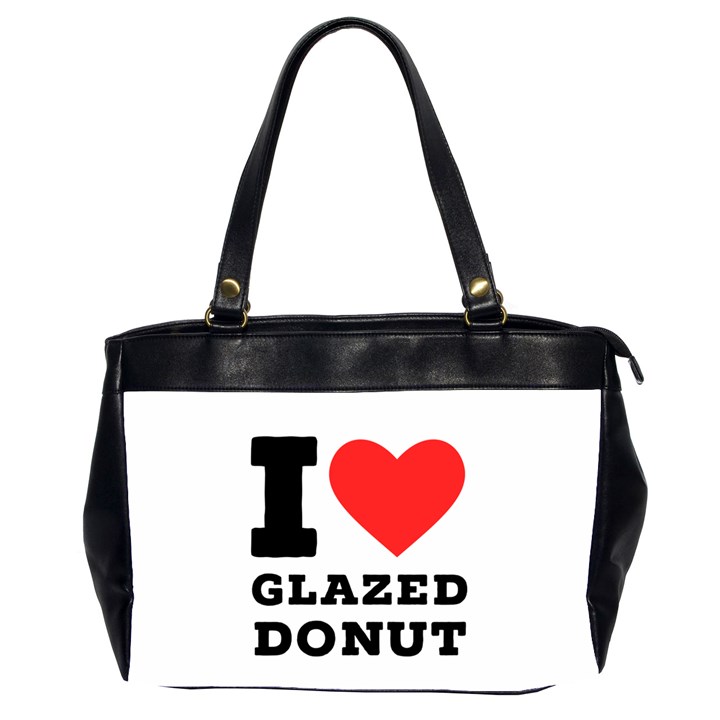 I love glazed donut Oversize Office Handbag (2 Sides)