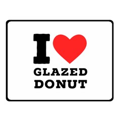 I Love Glazed Donut Fleece Blanket (small) by ilovewhateva