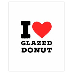 I Love Glazed Donut Drawstring Bag (small) by ilovewhateva