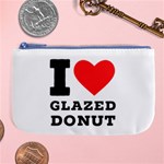 I love glazed donut Large Coin Purse Front