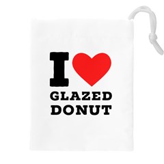 I Love Glazed Donut Drawstring Pouch (5xl) by ilovewhateva