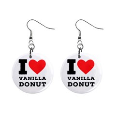 I Love Vanilla Donut Mini Button Earrings by ilovewhateva