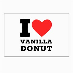 I Love Vanilla Donut Postcard 4 x 6  (pkg Of 10) by ilovewhateva