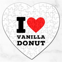 I Love Vanilla Donut Jigsaw Puzzle (heart) by ilovewhateva