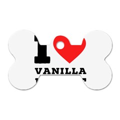 I Love Vanilla Donut Dog Tag Bone (one Side) by ilovewhateva