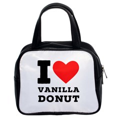 I Love Vanilla Donut Classic Handbag (two Sides) by ilovewhateva