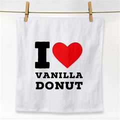 I Love Vanilla Donut Face Towel by ilovewhateva