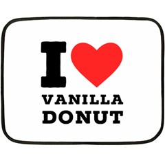 I Love Vanilla Donut Two Sides Fleece Blanket (mini) by ilovewhateva