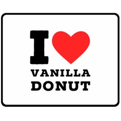 I Love Vanilla Donut Fleece Blanket (medium) by ilovewhateva