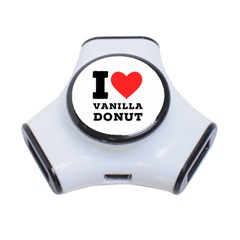 I Love Vanilla Donut 3-port Usb Hub by ilovewhateva