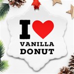 I love vanilla donut Ornament (Snowflake) Front