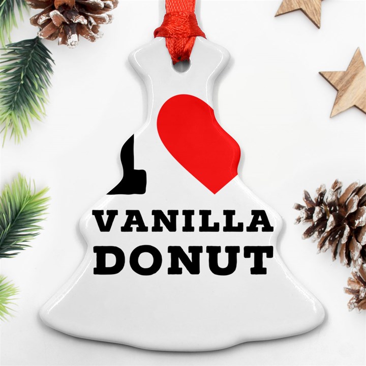 I love vanilla donut Ornament (Christmas Tree) 