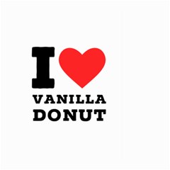 I Love Vanilla Donut Large Garden Flag (two Sides) by ilovewhateva