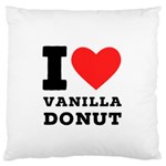 I love vanilla donut Standard Premium Plush Fleece Cushion Case (Two Sides) Front