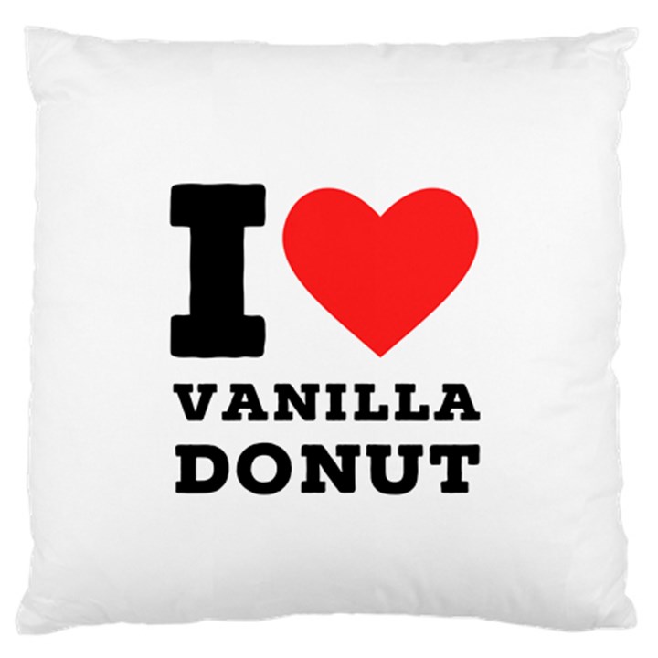 I love vanilla donut Standard Premium Plush Fleece Cushion Case (Two Sides)