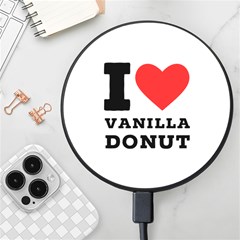 I Love Vanilla Donut Wireless Fast Charger(black) by ilovewhateva