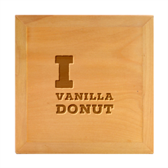 I Love Vanilla Donut Wood Photo Frame Cube by ilovewhateva