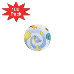 Science Fiction Outer Space 1  Mini Magnets (100 Pack)  by Ndabl3x