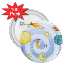 Science Fiction Outer Space 2 25  Buttons (100 Pack)  by Ndabl3x