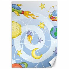 Science Fiction Outer Space Canvas 12  X 18  by Ndabl3x