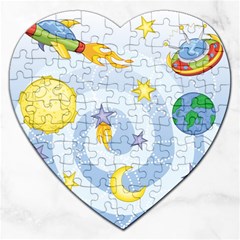 Science Fiction Outer Space Jigsaw Puzzle (heart)