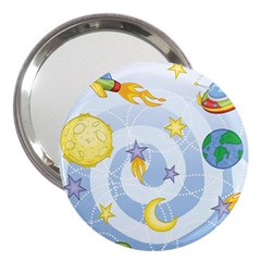 Science Fiction Outer Space 3  Handbag Mirrors by Ndabl3x