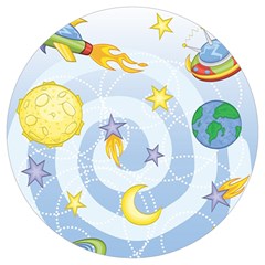 Science Fiction Outer Space Round Trivet