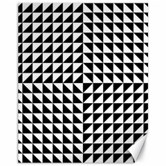 Optical Illusion Black Canvas 11  X 14  by Ndabl3x