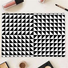 Optical Illusion Black Cosmetic Bag (xxl) by Ndabl3x