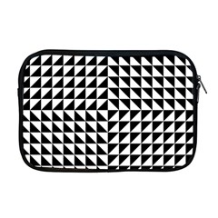 Optical Illusion Black Apple Macbook Pro 17  Zipper Case by Ndabl3x