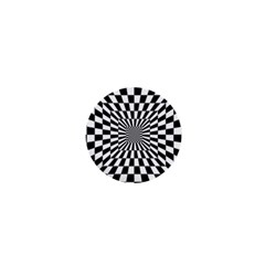 Optical Illusion Chessboard Tunnel 1  Mini Buttons by Ndabl3x