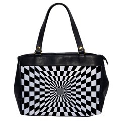 Optical Illusion Chessboard Tunnel Oversize Office Handbag