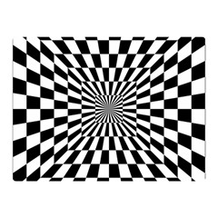 Optical Illusion Chessboard Tunnel Two Sides Premium Plush Fleece Blanket (mini) by Ndabl3x